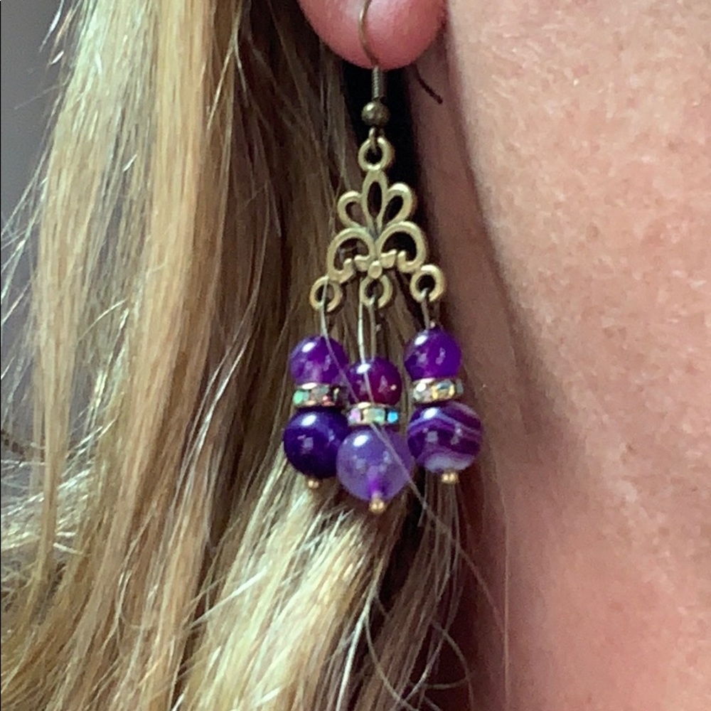 21087 Amethyst earrings